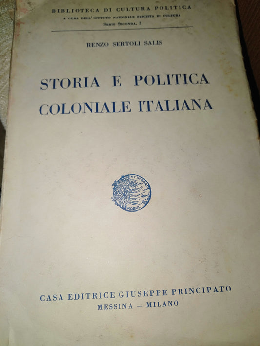 Storia e politica coloniale italiana - copertina