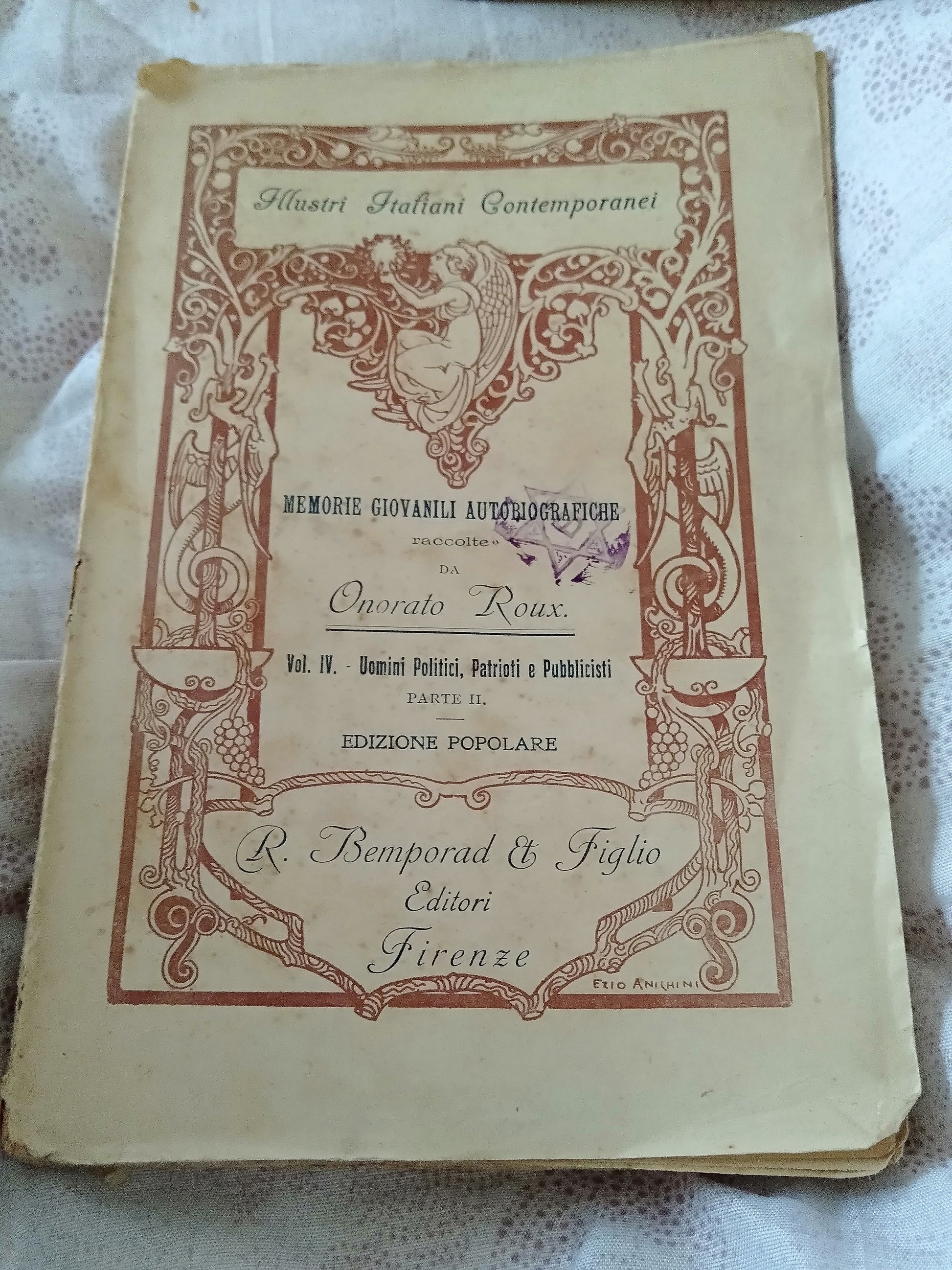 Memorie giovanili autobiografiche - copertina