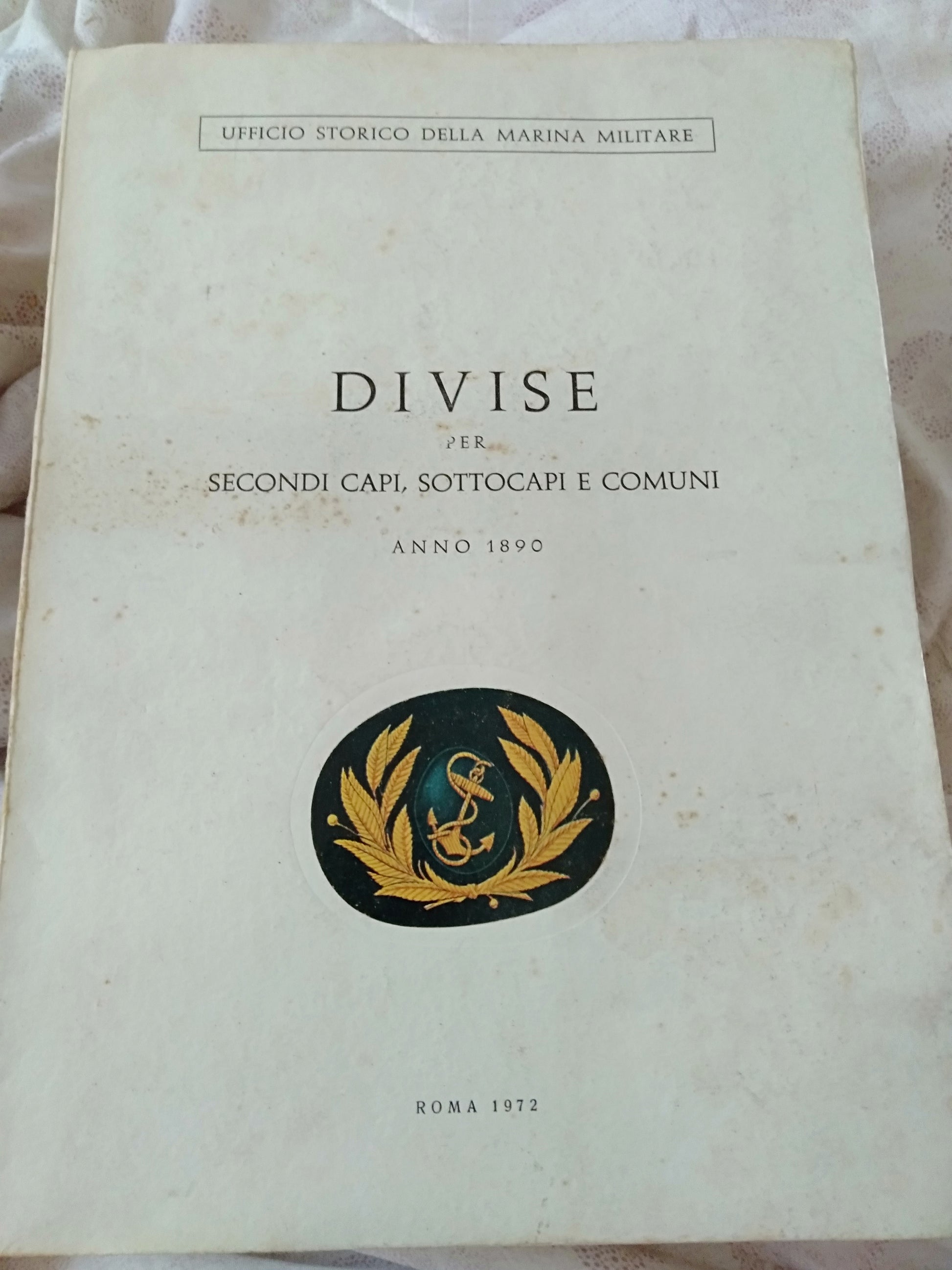 Divise per secondi capi sottocapi e comuni anno 1890 - copertina