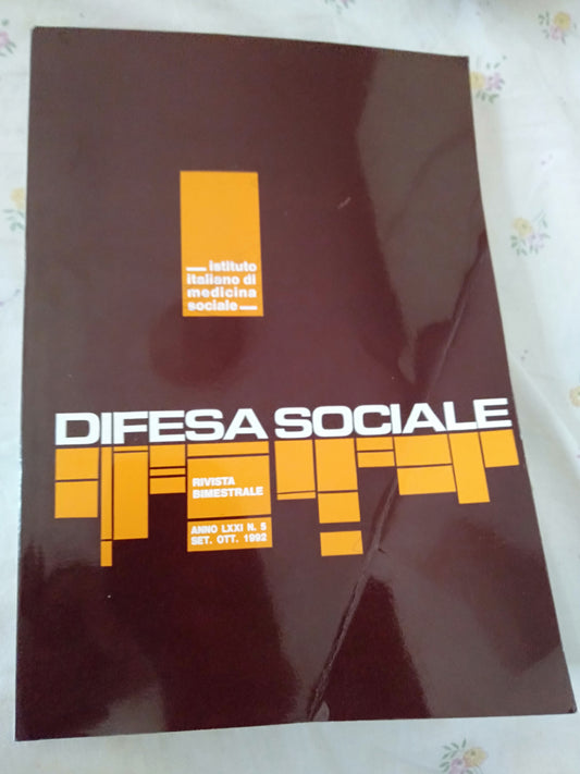 Difesa sociale - copertina