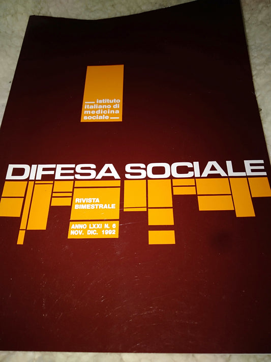 Difesa sociale - copertina