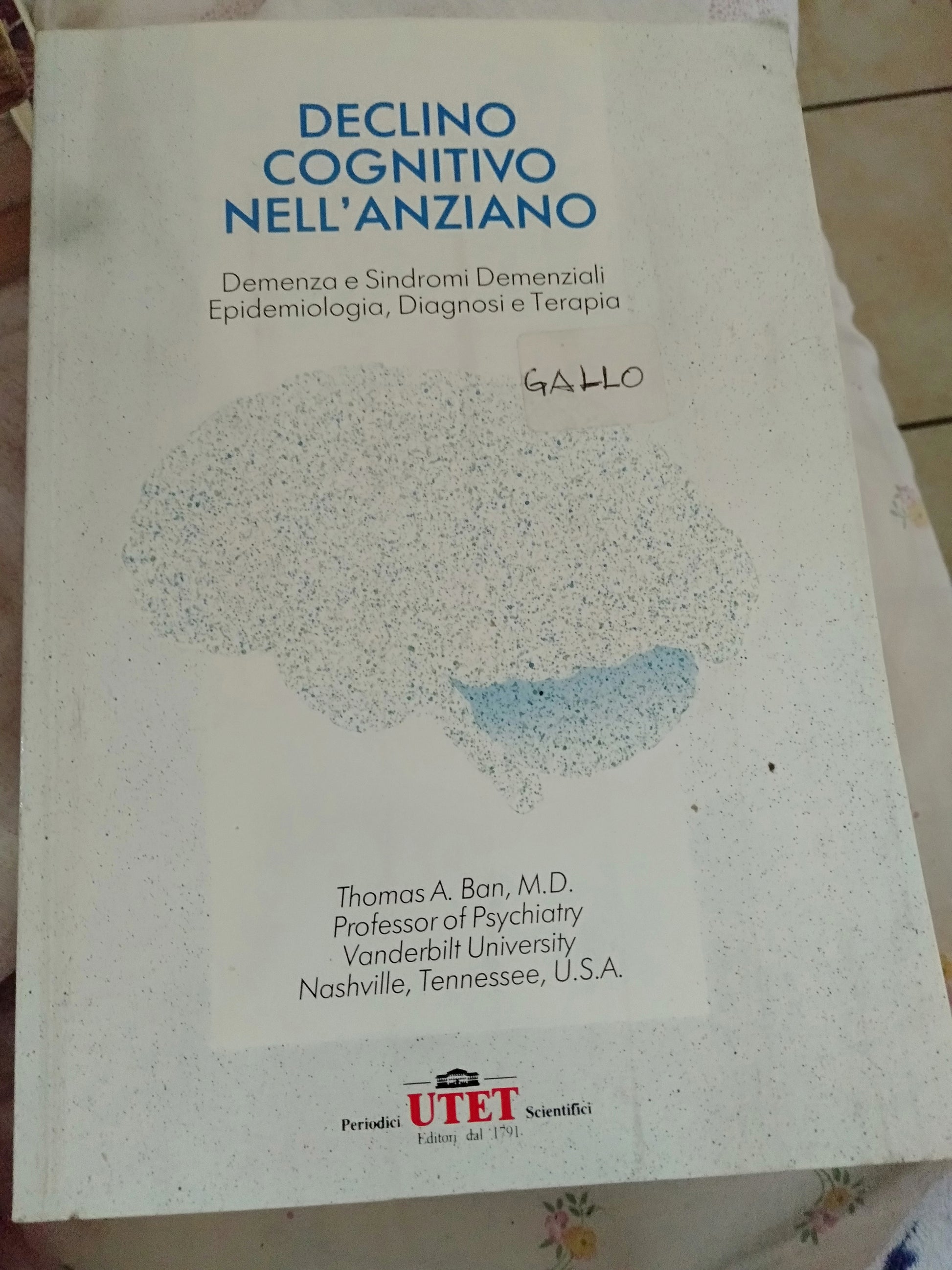 Declino cognitivo nell' anziano - copertina