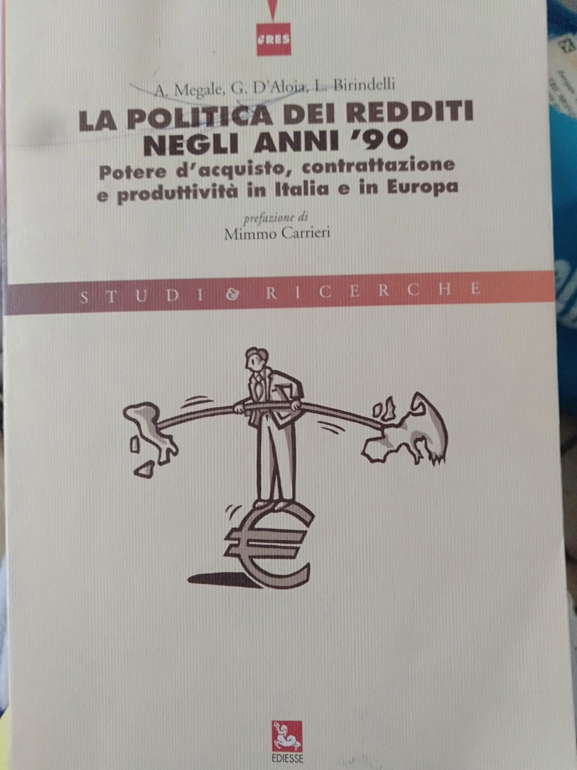 La politica dei redditi negli anni 90' - copertina