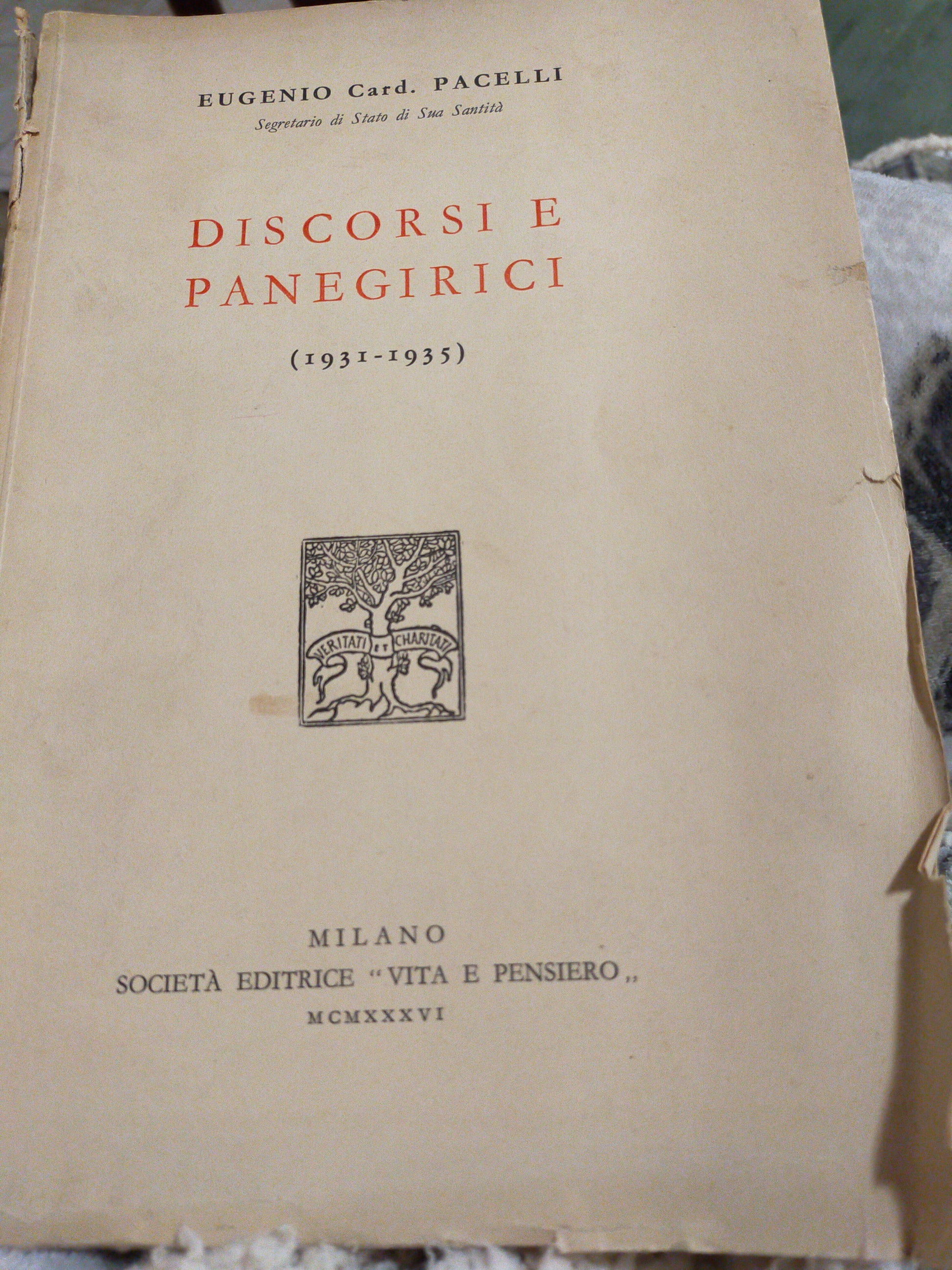 Discorsi e panegirici 1931-1935 - copertina