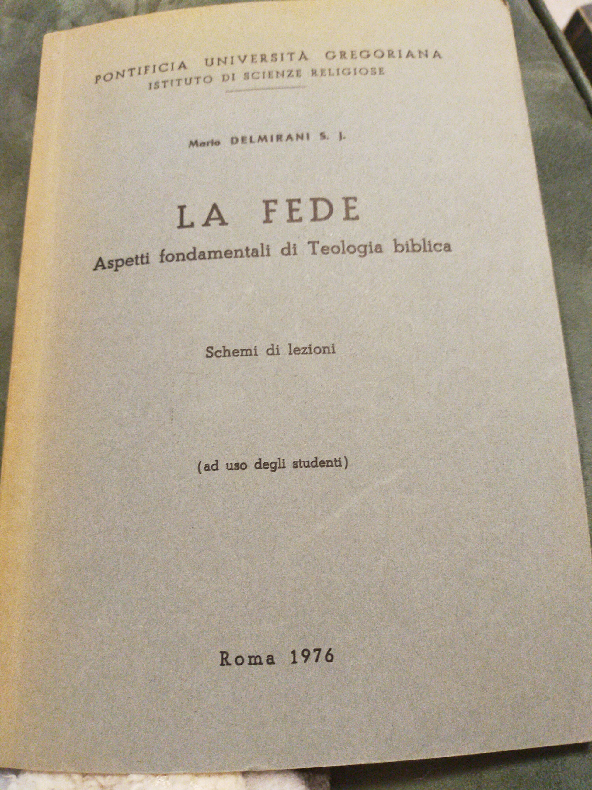 La fede fondamentali di teologia biblica - copertina