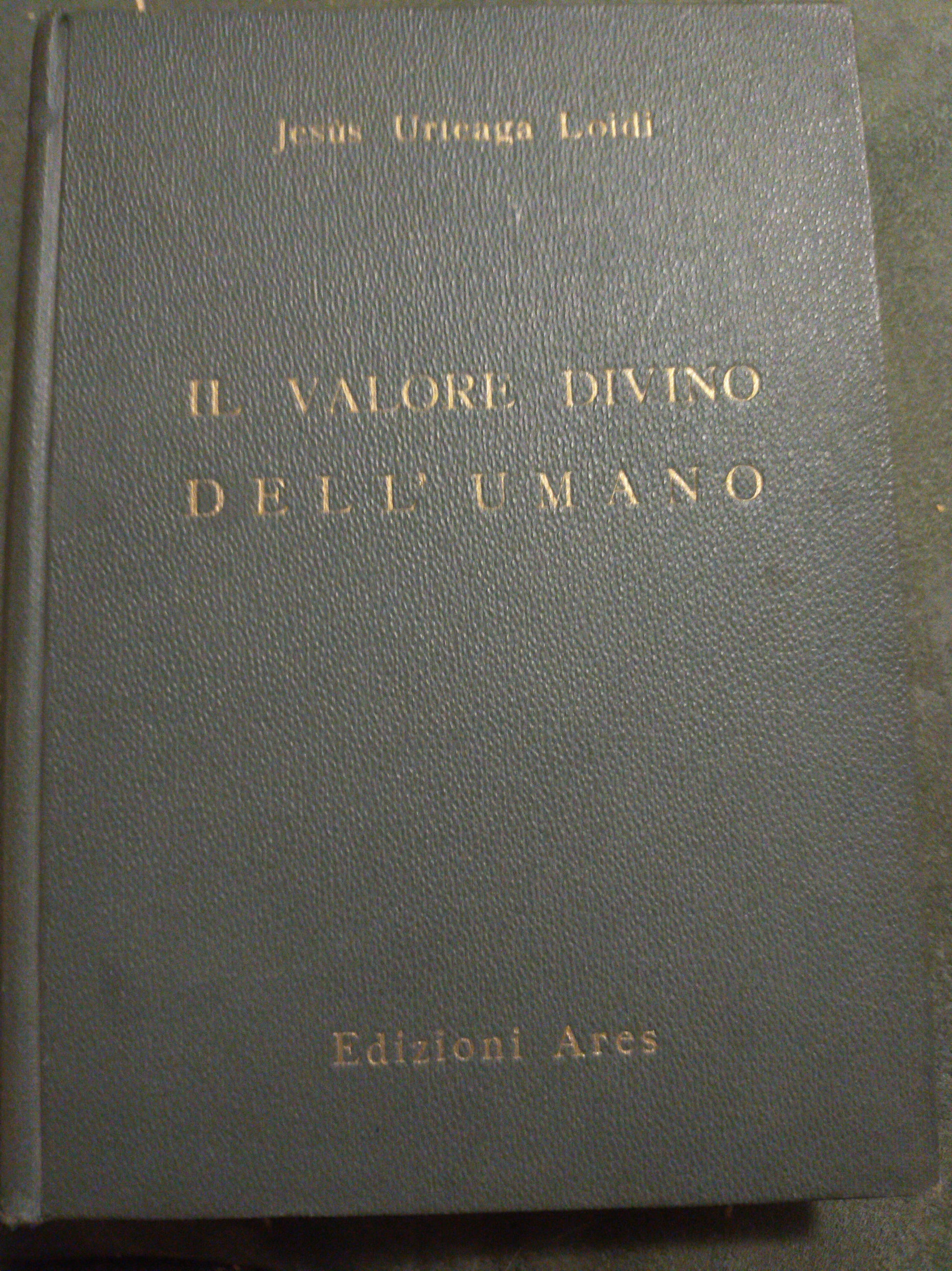 Il valore divino dell' umano - copertina