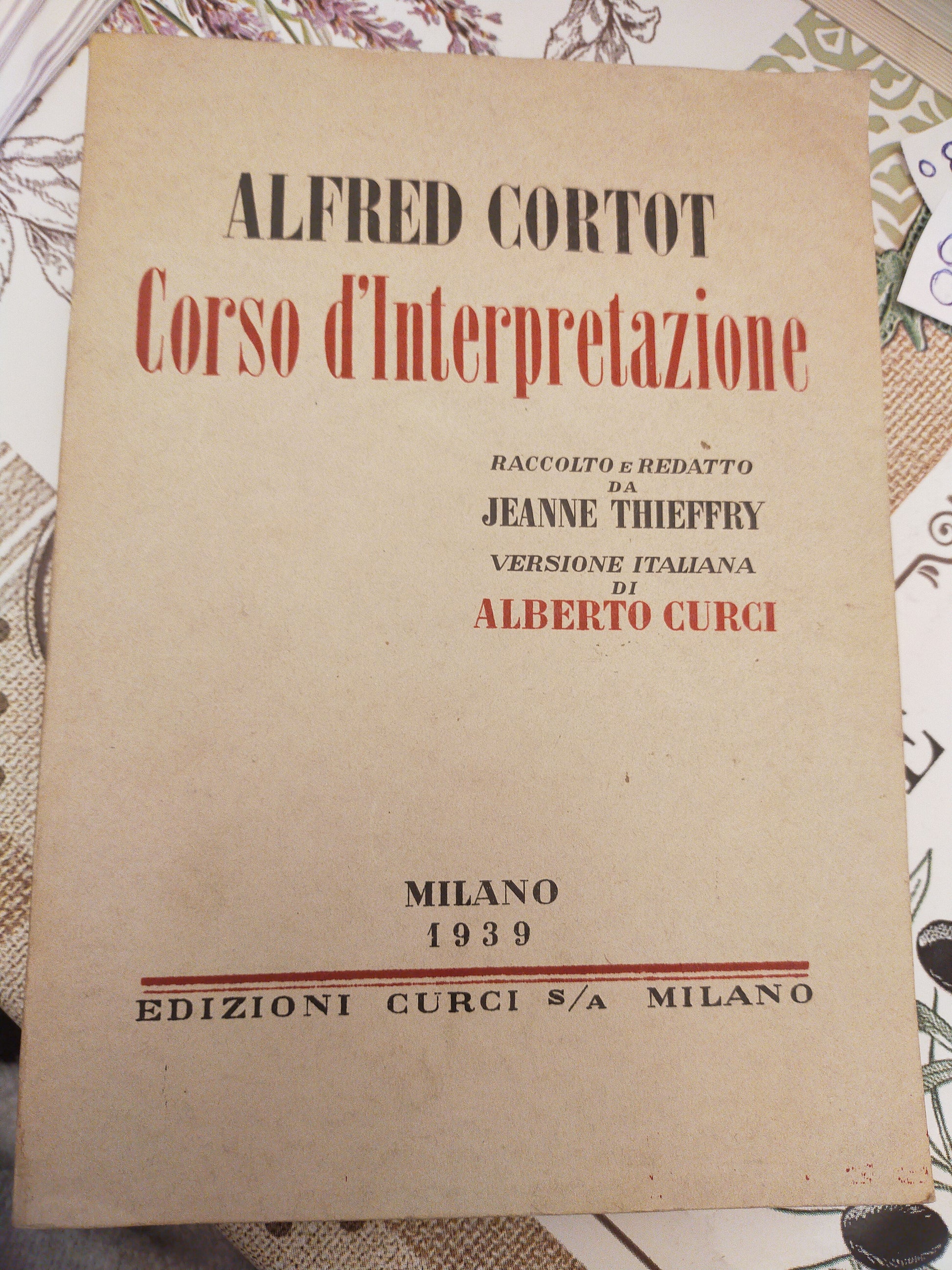 Corso d interpretazione - copertina