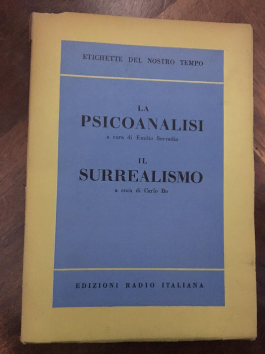 La psicoanalisi. Il surrealismo. Etichette del nostro tempo - copertina