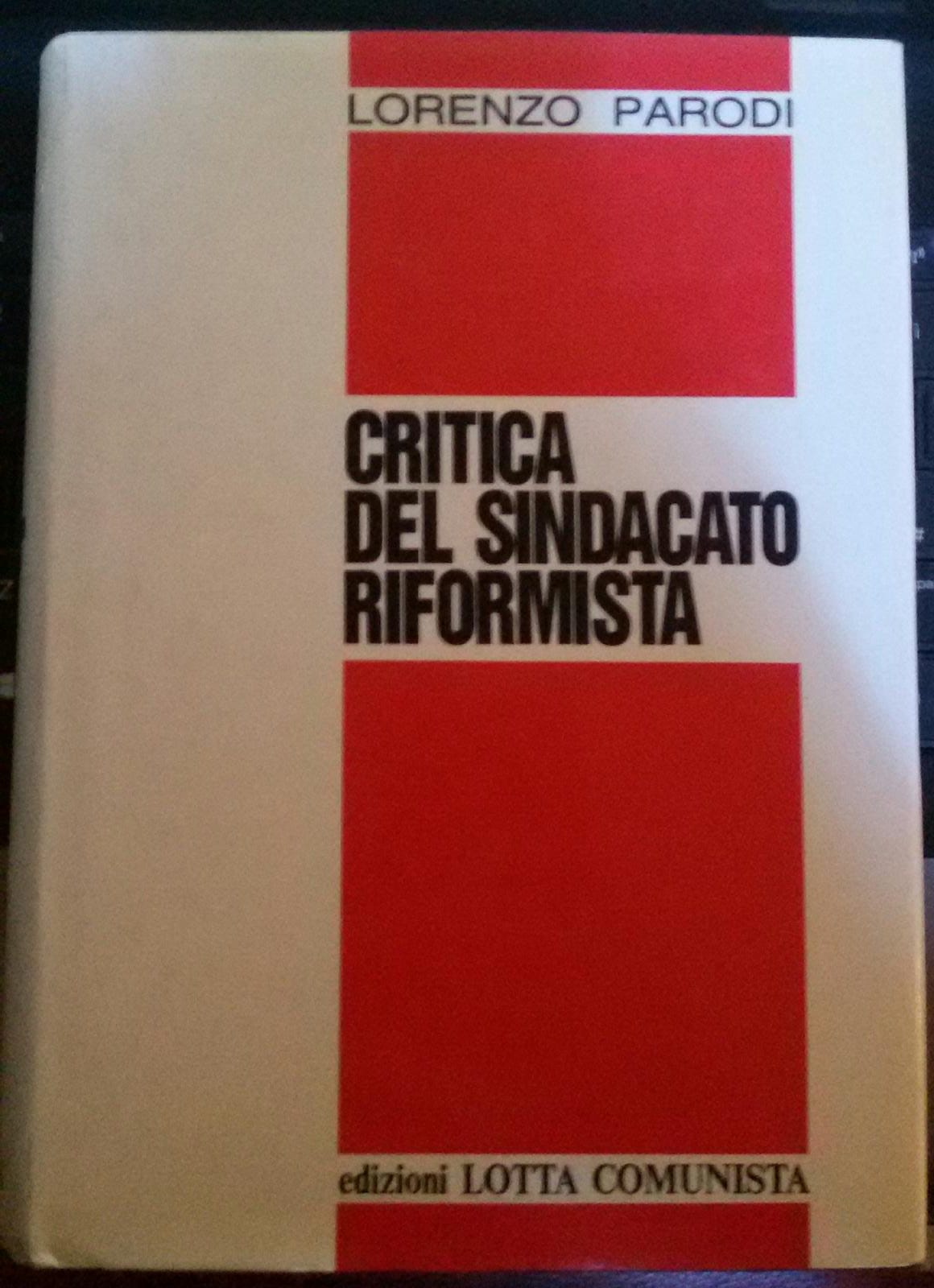 Critica del sindacato riformista - copertina
