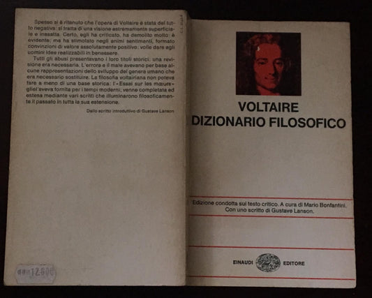 Dizionario Filosofico - copertina