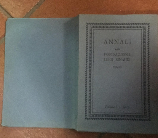 Annali volume I 1967 - copertina