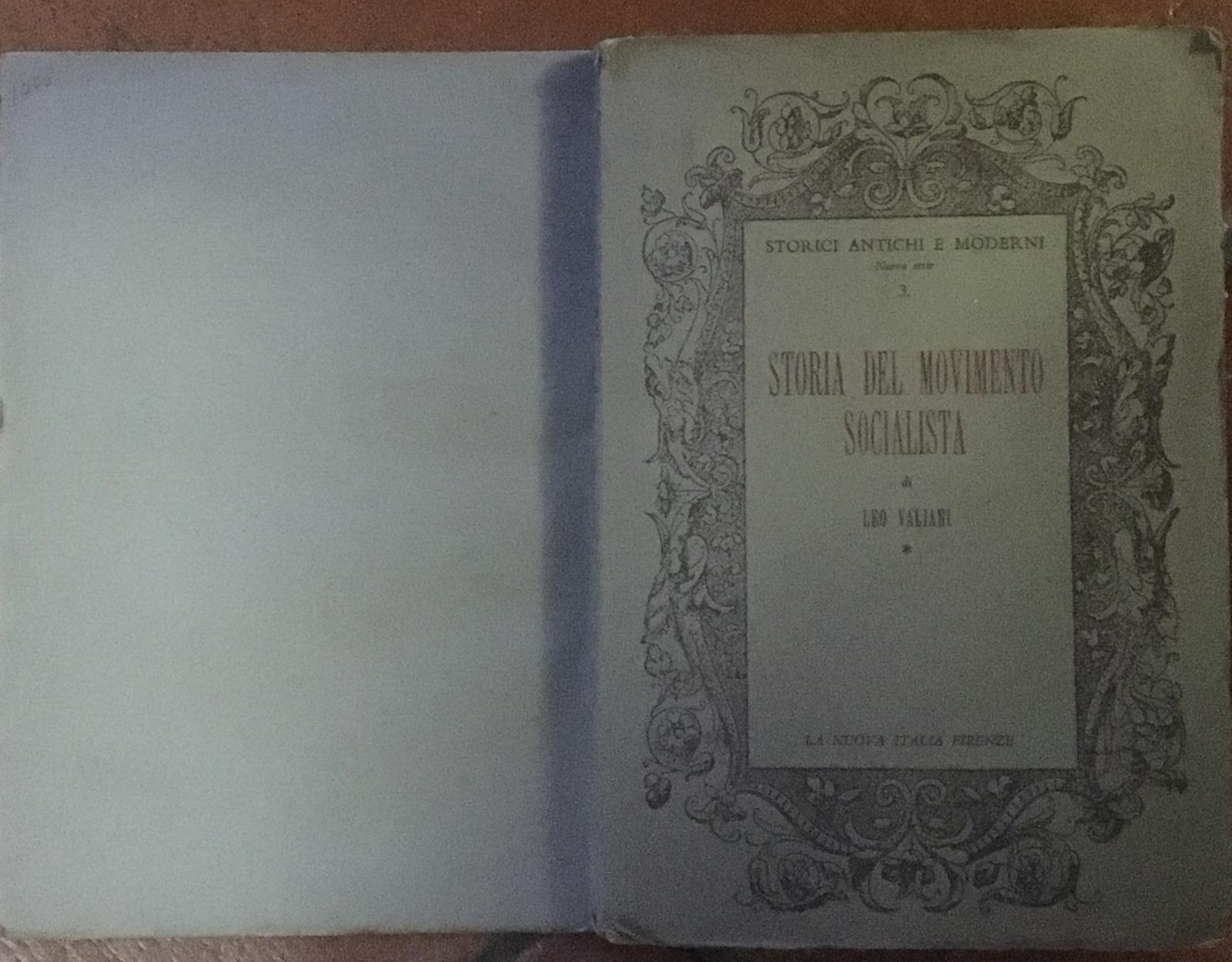 Storia del movimento socialista - copertina