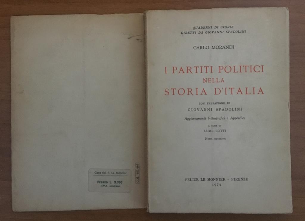 I partiti politici nella storia d'Italia - copertina