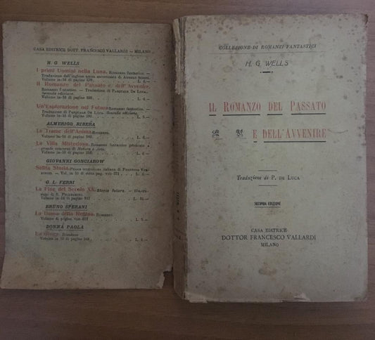 Il romanzo del passato e dell'avvenire - copertina