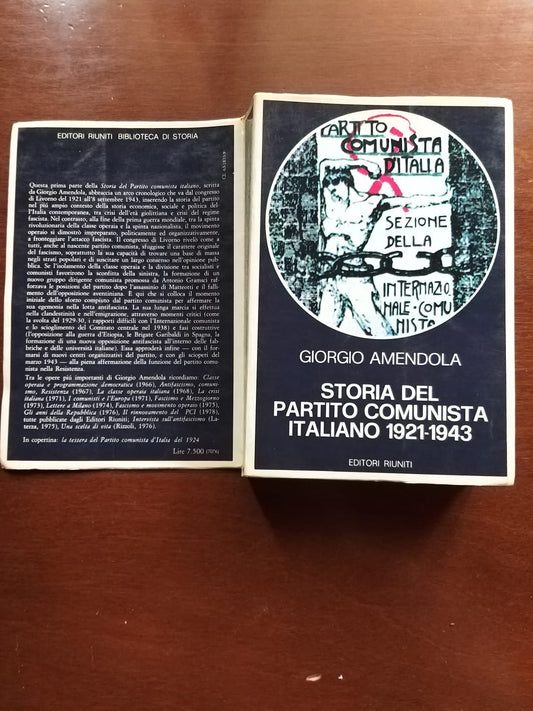 Storia del partito comunista italiano 1921-1943 - copertina
