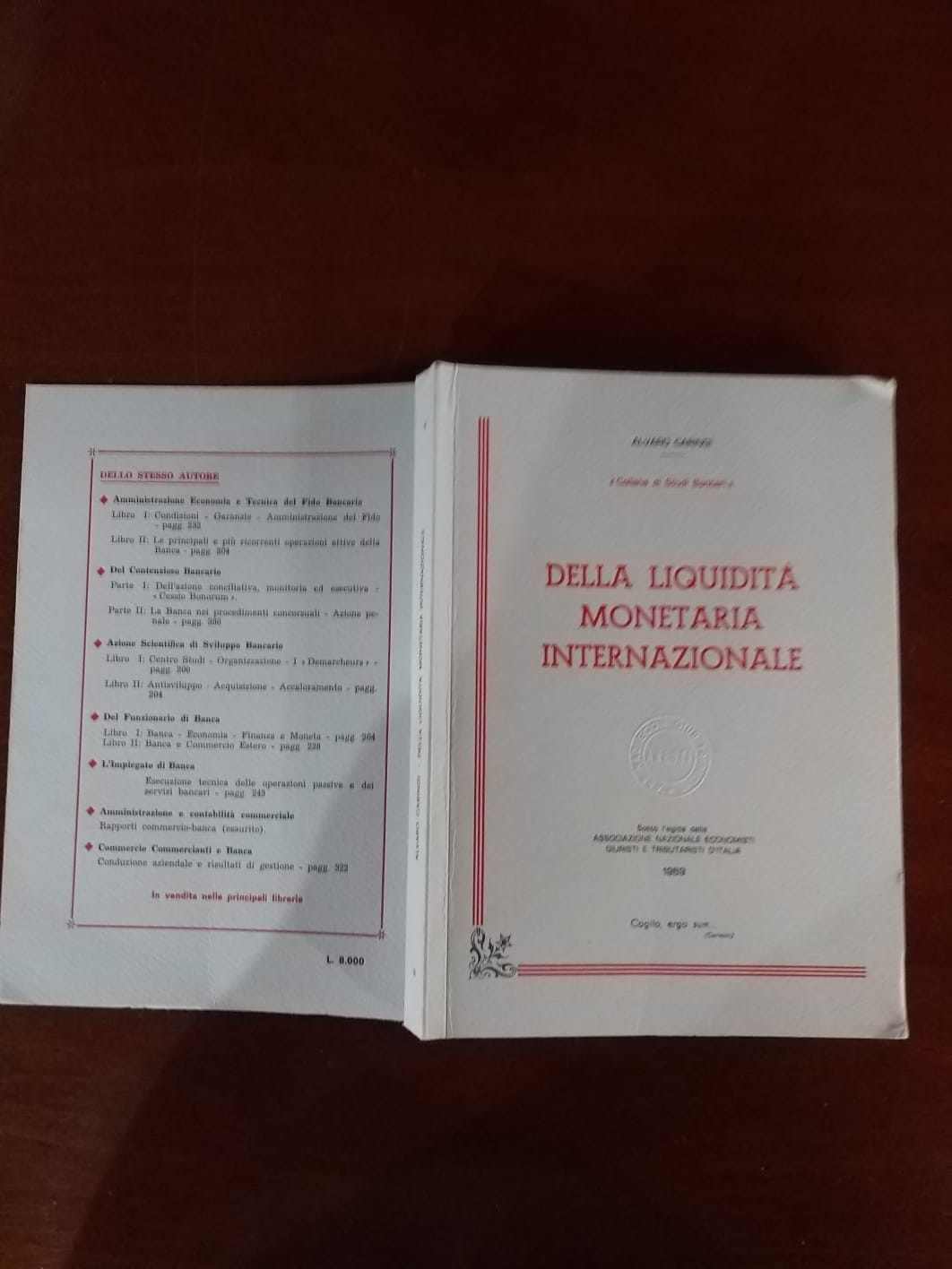 Della liquidita' monetaria internazionale - copertina
