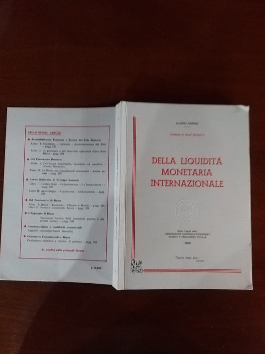 Della liquidita' monetaria internazionale - copertina