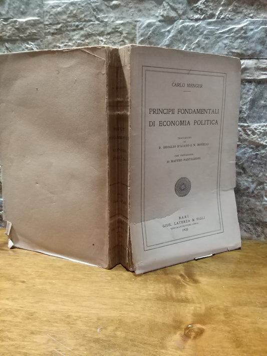Principi fondamentali di economia politica - copertina