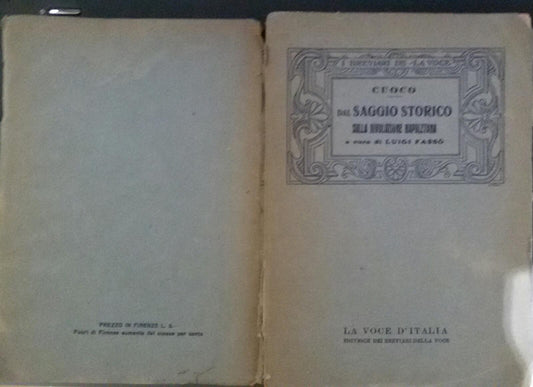 Cuoco, dal saggio storico sulla rivoluzione napoletana - copertina