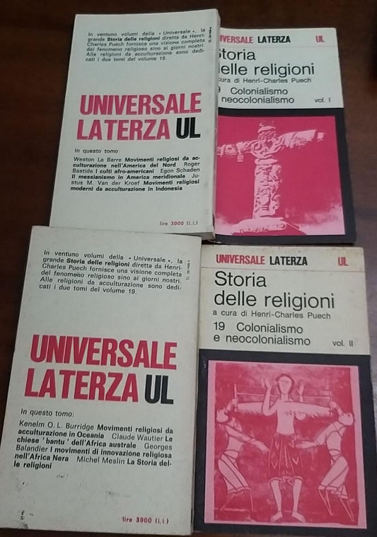 Storia delle religioni 19 Colonialismo e neocolonialismo vol I e vol II - copertina