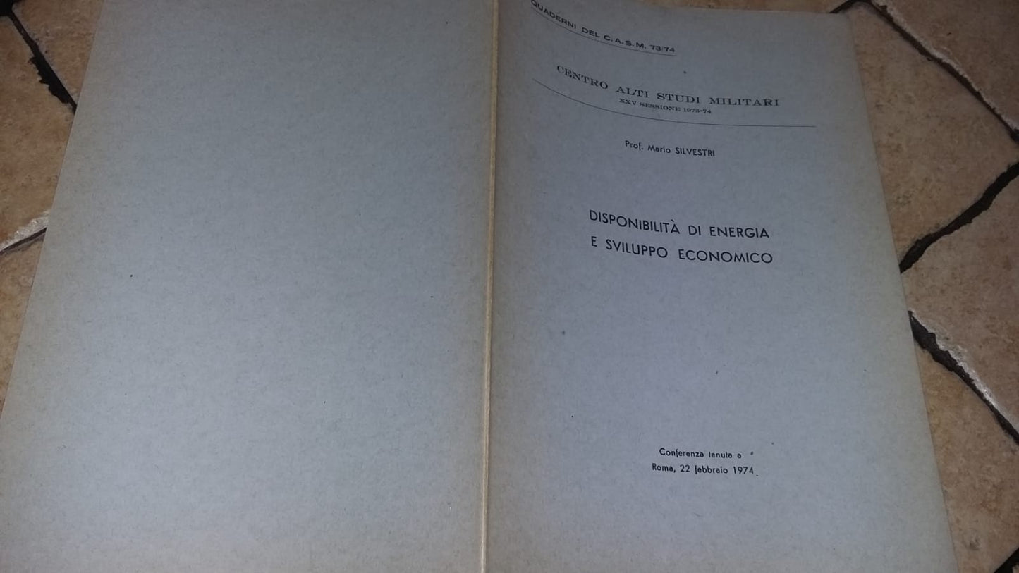Disponibilita' di energia e sviluppo economico 25 sessione - copertina