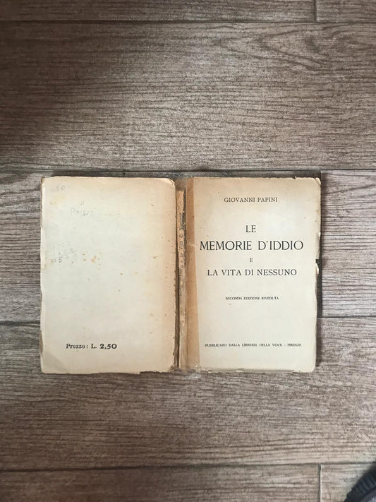Le memorie d'Iddio e la vita di nessuno - copertina
