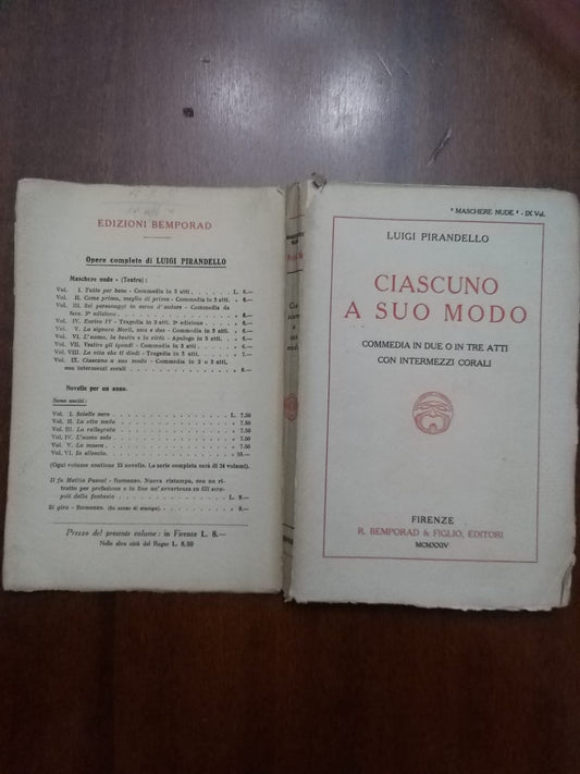 Ciascuno a suo modo - copertina