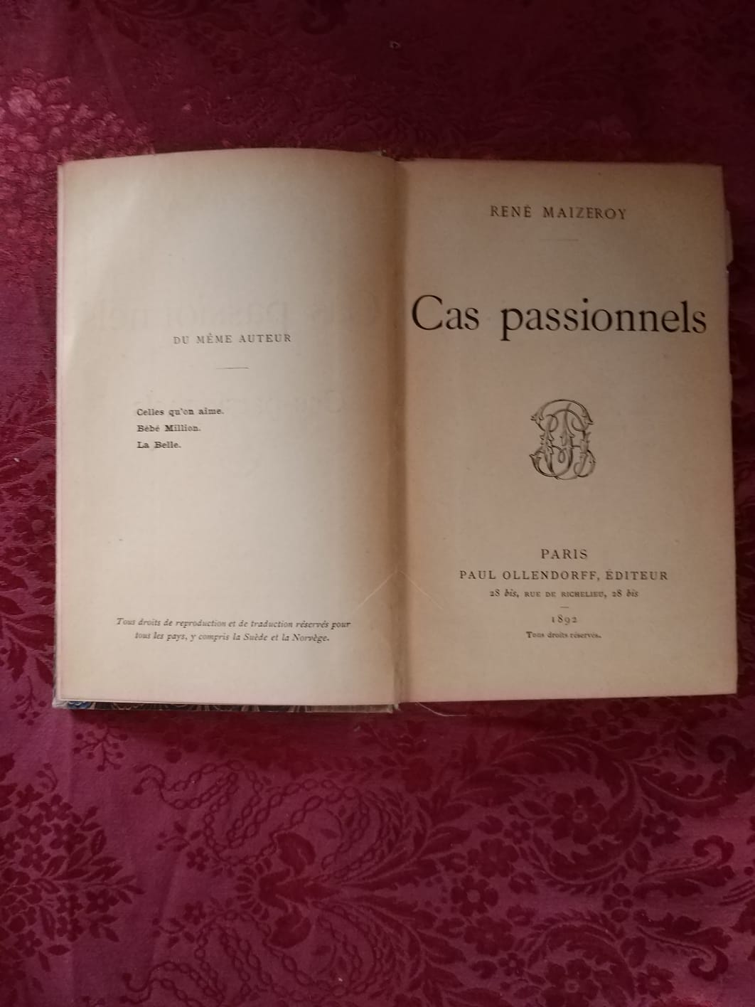 Cas Passionnels - copertina