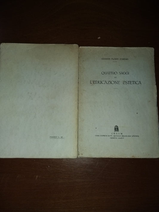 Quattro saggi su l'educazione estetica - copertina