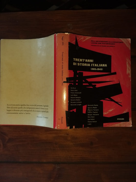 Trent'anni di storia italiana (1915-1945) - copertina