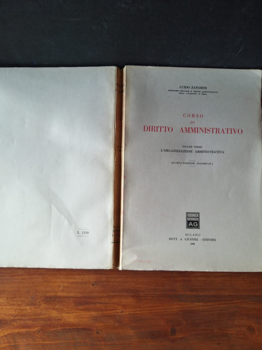 Corso di diritto amministrativo L'organizzazione amministrativa - copertina