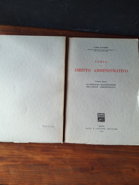 Corso di diritto amministrativo Le principali manifestazioni dell'azione amministrativa - copertina