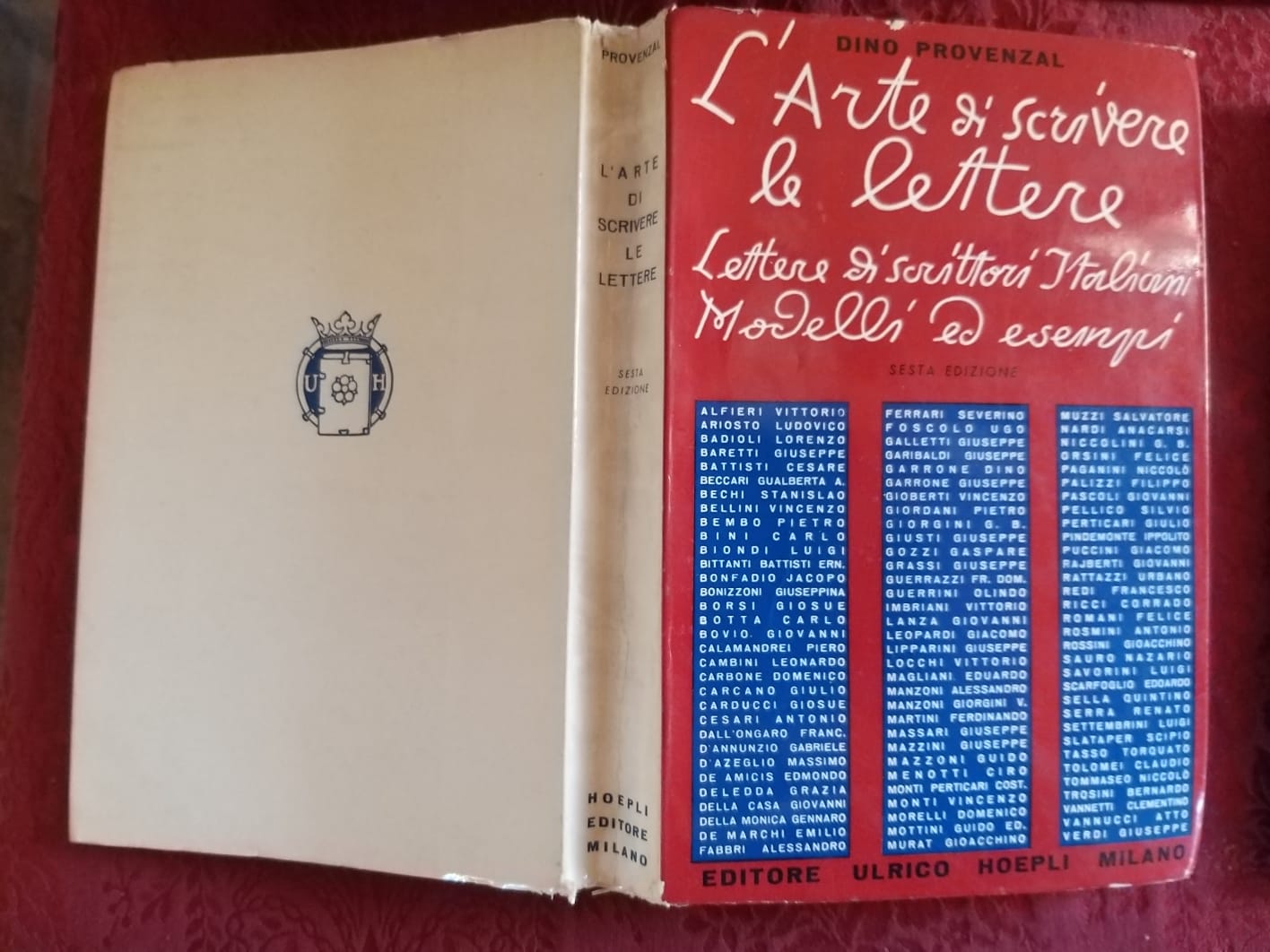 L'arte di scrivere le lettere. Lettere di scrittori italiani modelli ed esempi.Sesta edizione - copertina