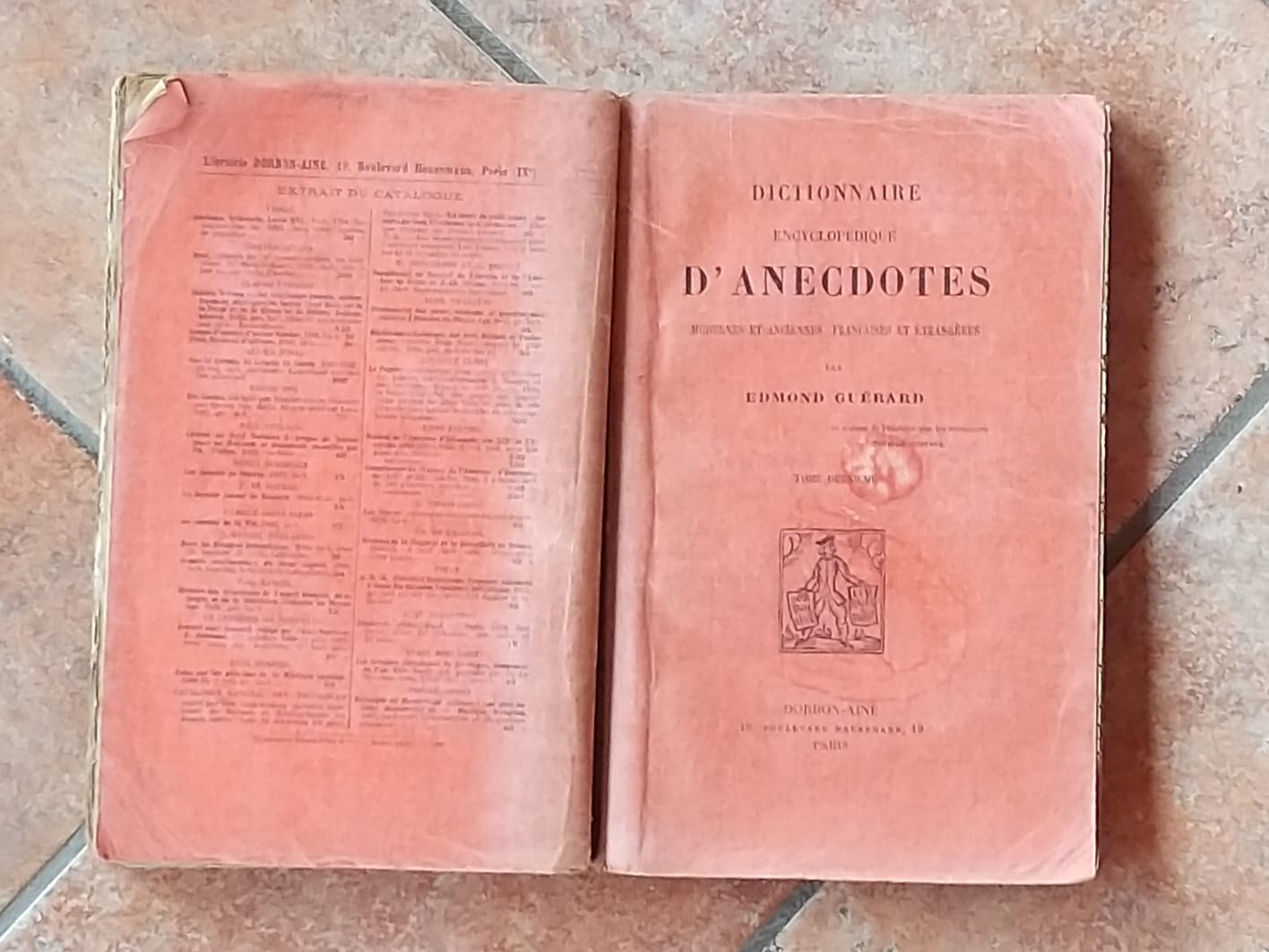 Dictionnaire encyclopedique d'anecdotes  Tomo secondo - copertina