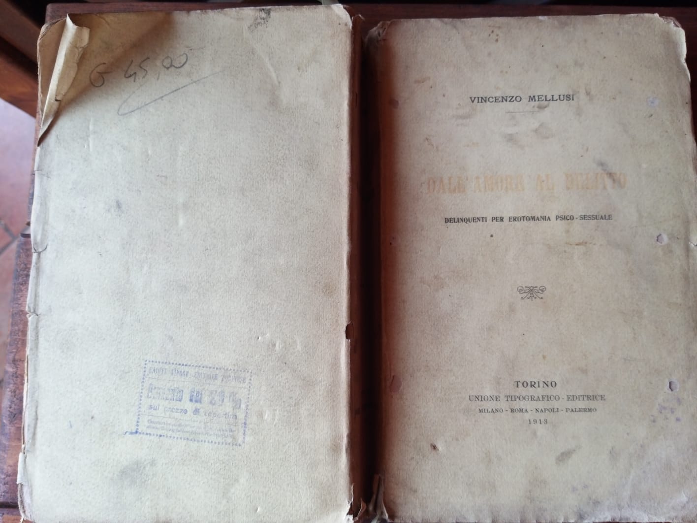 Dall'amore al delitto - copertina