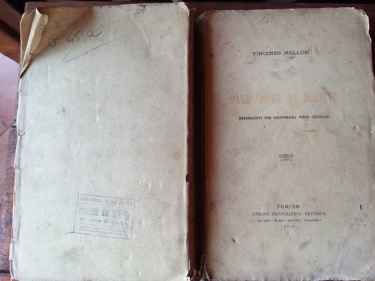 Dall'amore al delitto - copertina