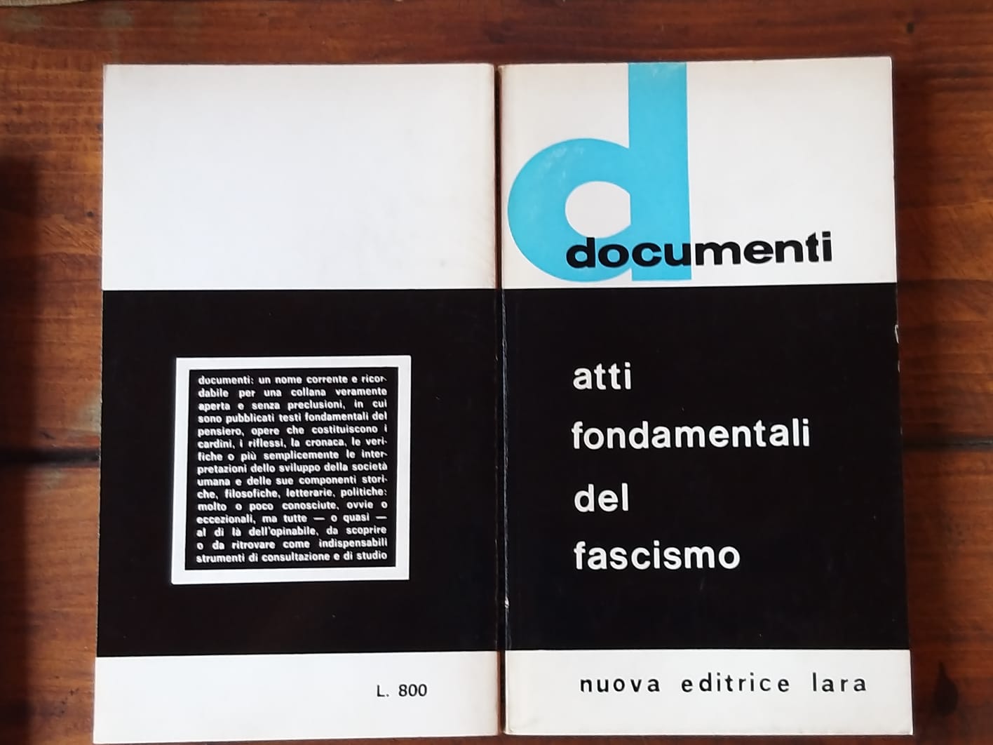 Documenti atti fondamentali del fascismo - copertina