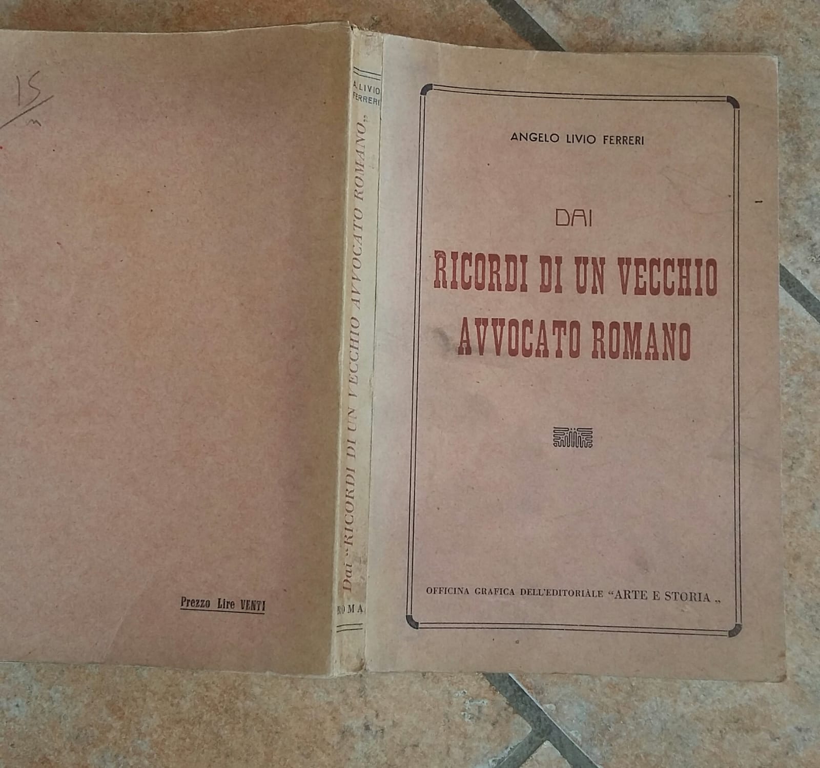 Dai ricordi di un vecchio avvocato romano - copertina