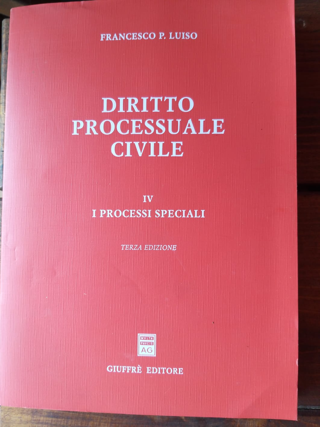 Diritto Processuale civile IV I processi Speciali - copertina
