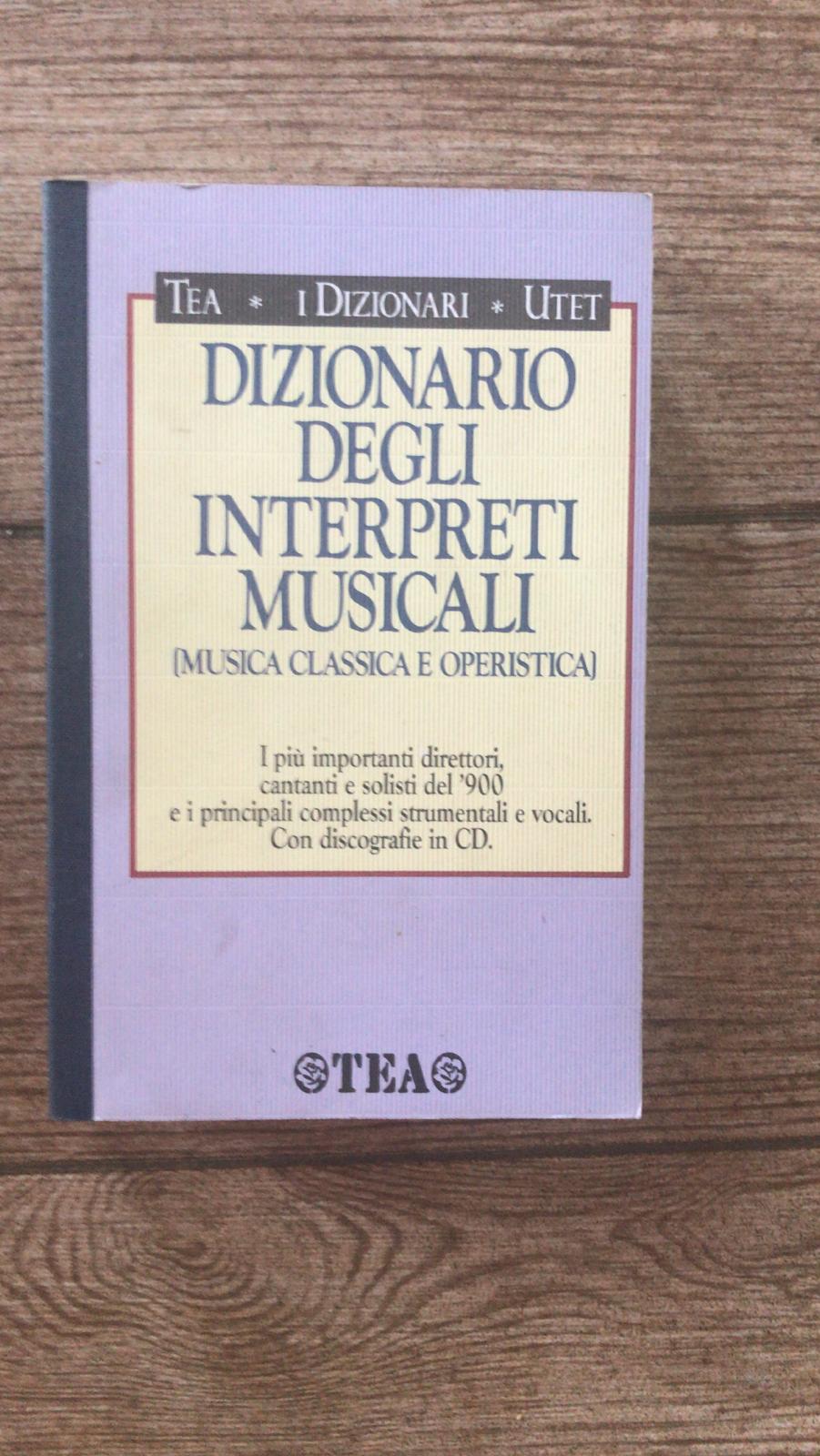 Dizionario degli interpreti musicali - copertina