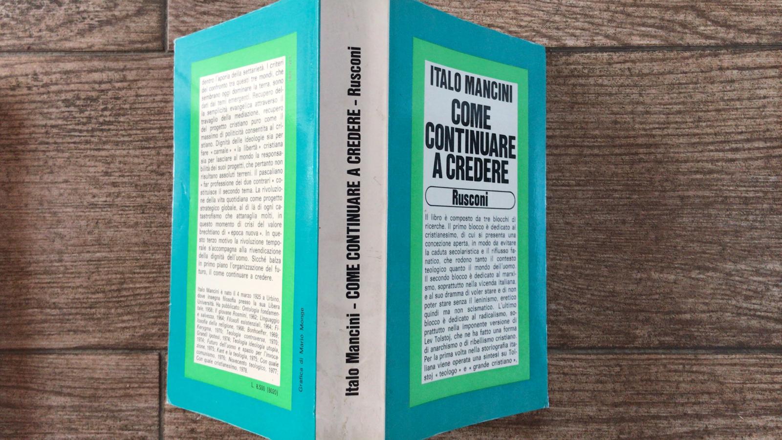 Come continuare a credere - copertina