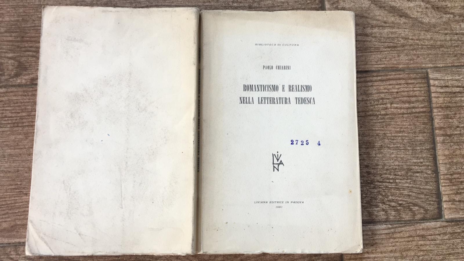 Romanticismo e realismo nella letteratura tedesca - copertina