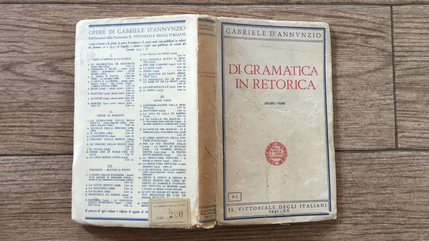 Di gramatica in retorica Primo vere - copertina