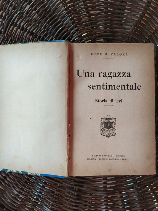 Una ragazza sentimentale.Storia di ieri. - copertina