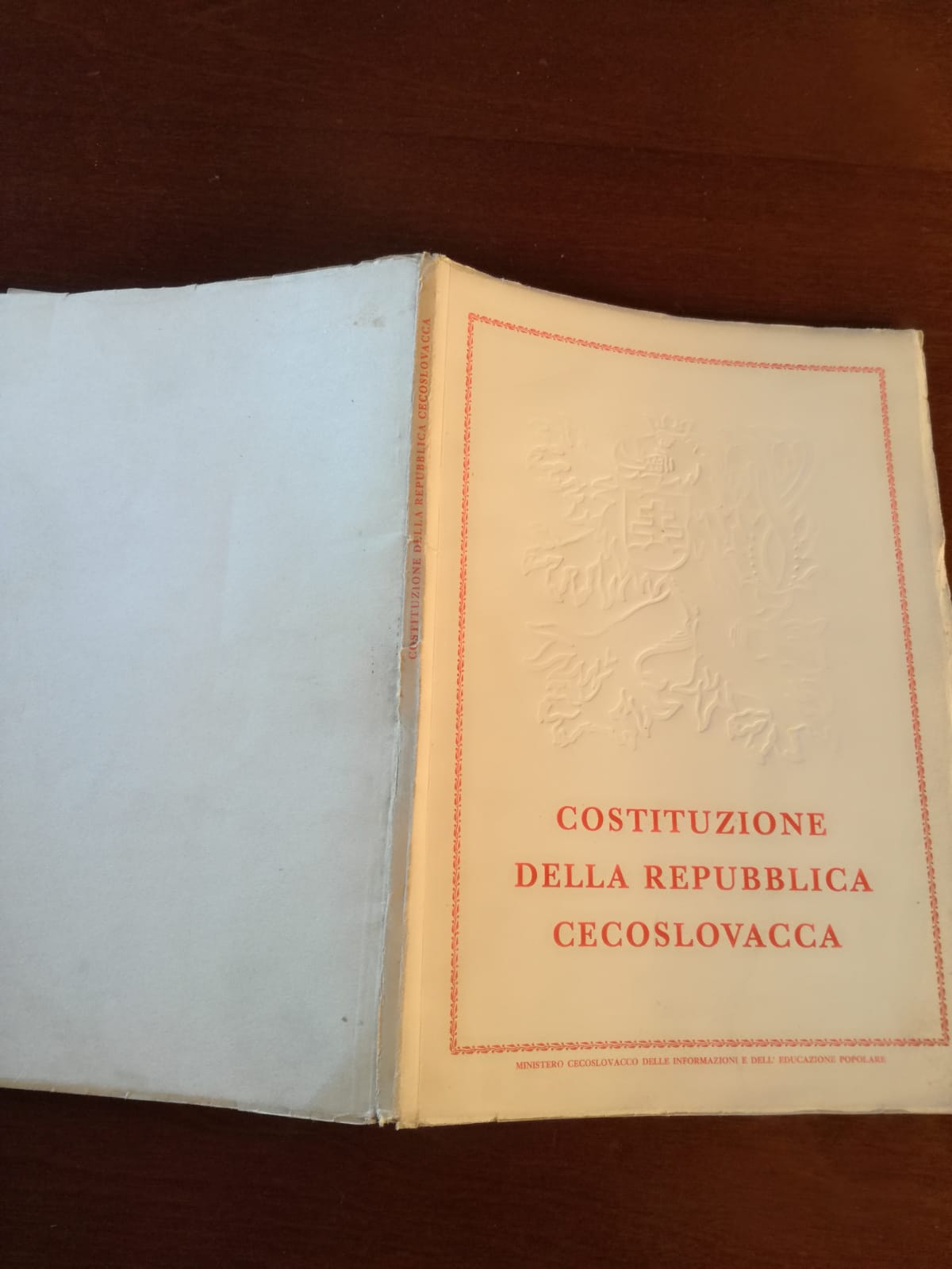 Costituzione della repubblica cecoslovacca - copertina