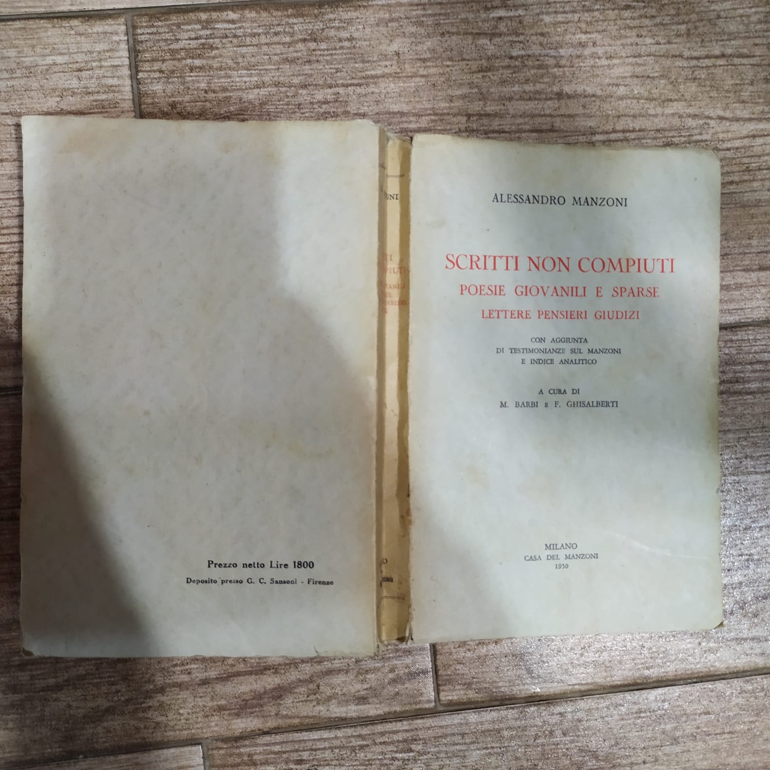 Scritti non compiuti Poesie giovanili e sparse lettere pensieri e giudizi Vol III - copertina