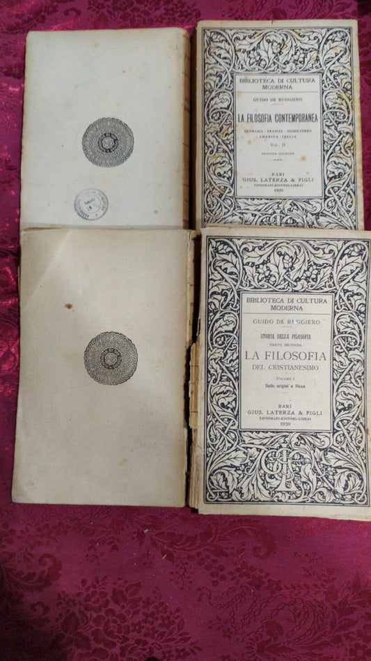 La filosofia del Cristianesimo Volume I  e II - copertina