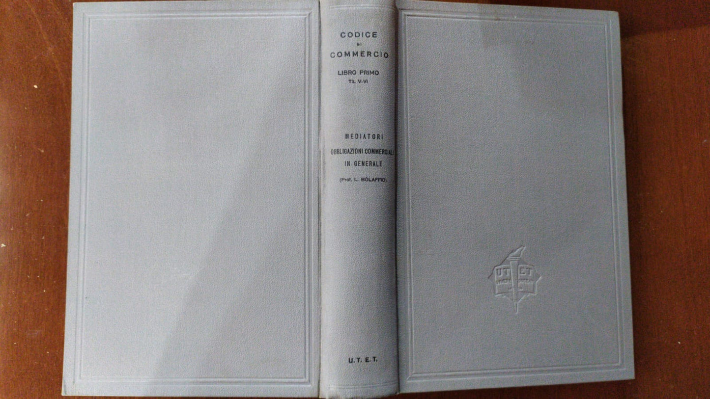 Codice di commercio Libro Primo secondo volume - copertina
