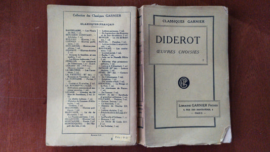 Diderot Oeuvres Choisies de Diderot - copertina