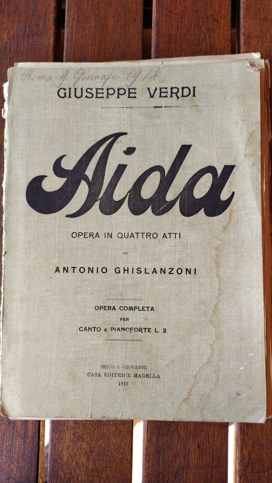 Aida Giuseppe Verdi Opera completa per canto e pianoforte L.2 - copertina